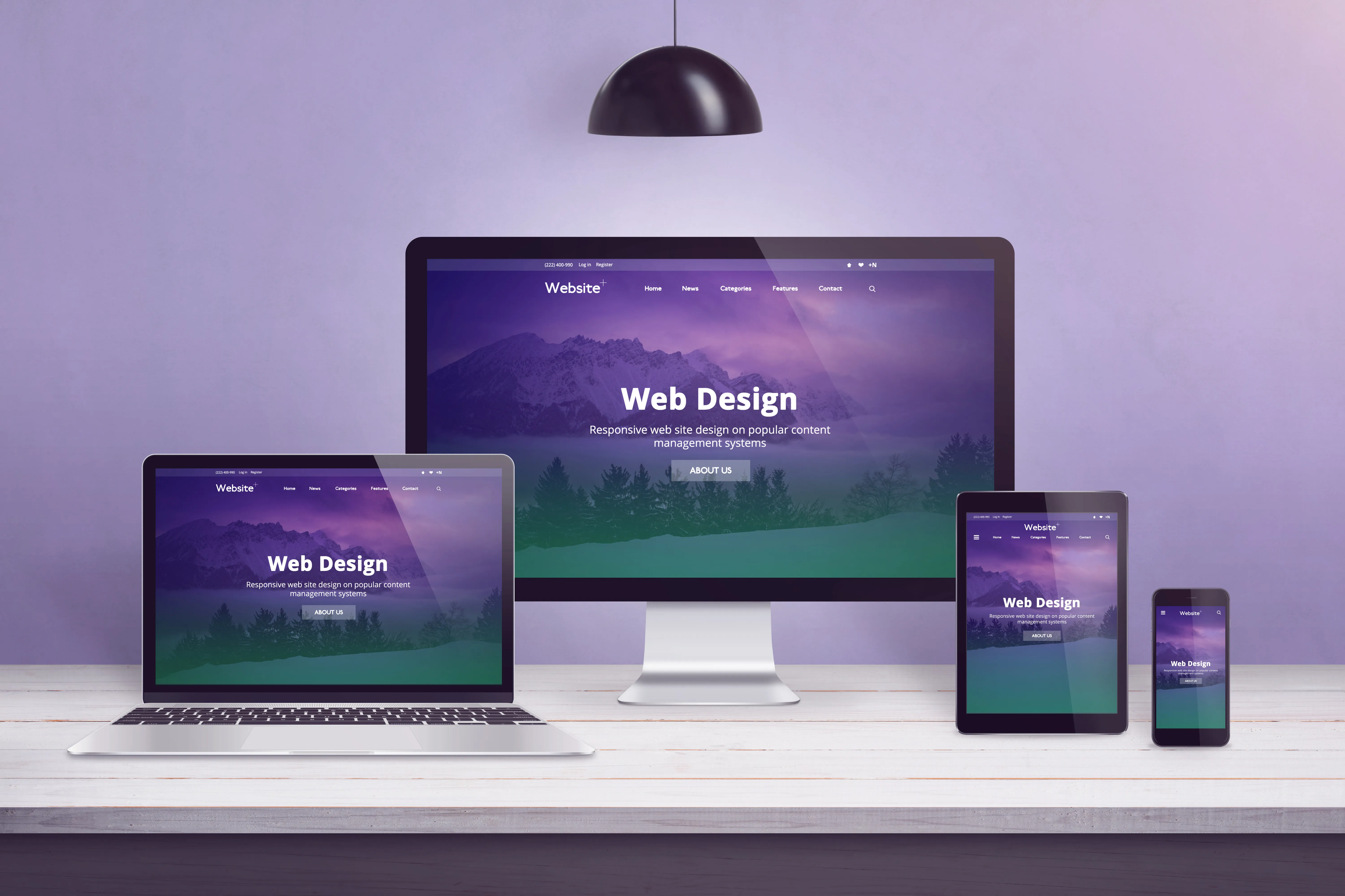 Responsive web design across multiple devices